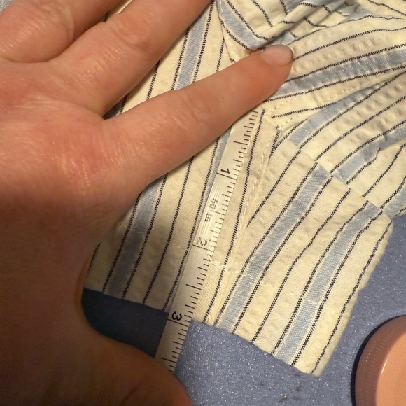 Sperry Blue and White Bermuda Shorts with Pinstripes - Picture 3 of 7